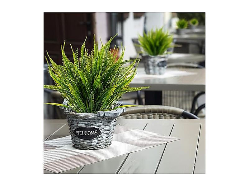 12 Bundles Artificial Plants Outdoor Fake Boston Fern Greenery Flowers Faux UV image number 3