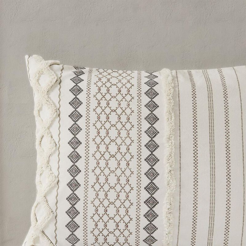 Belen Kox Charming Ivory Aztec Print Cotton Comforter Set, Belen Kox