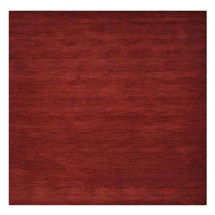 RUGSOTIC CARPETS HAND KNOTTED LOOM WOOL ECO-FRIENDLY AREA RUGS  - Square, Solid Plain Design, High Pile Handmade Anti Skid Area Rugs for Living Room, Bed Room (L00999)