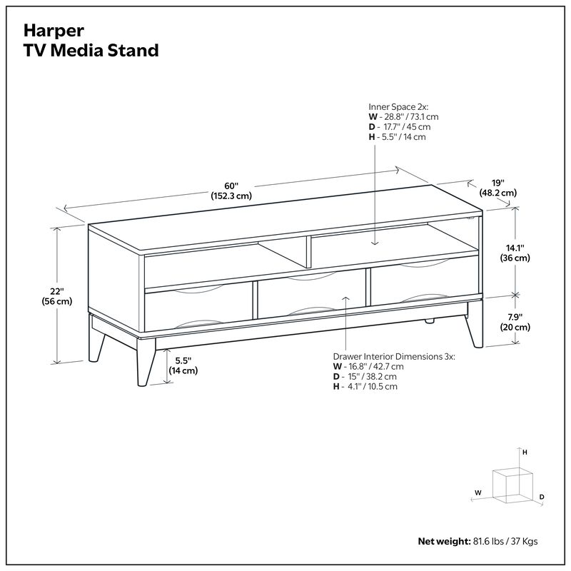 Simpli Home Harper TV Media Stand image number 8
