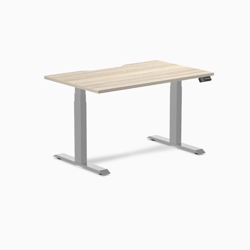 Desky Dual Scalloped Laminate Sit Stand Desk image number 0