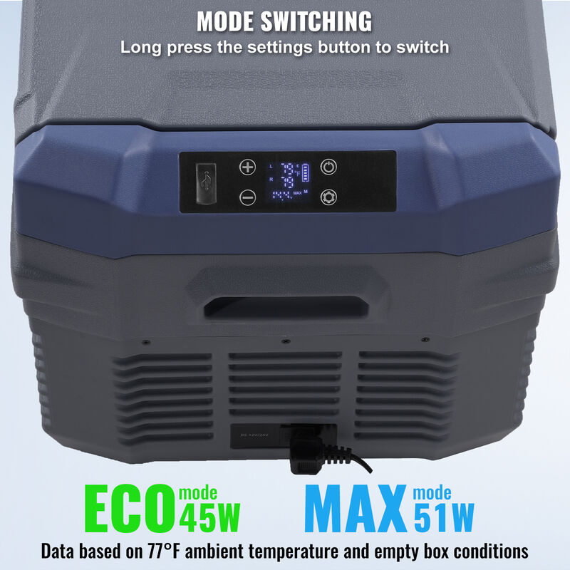 VEVOR Portable Car Refrigerator Freezer Compressor 25 L Dual Zone for Car Home image number 4