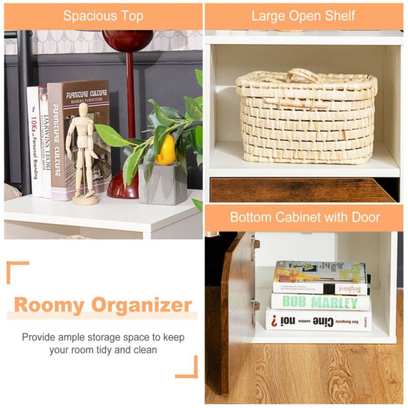 Hivvago Set of 2 Nightstands Side End Table for Living Room