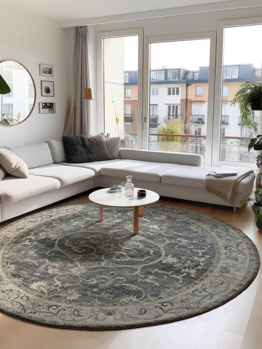 Tuscany TU6 Charcoal 6' Rug