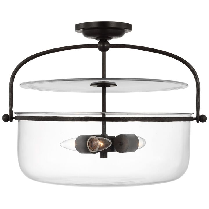 Lorford Med Semi-Flush Lantern
