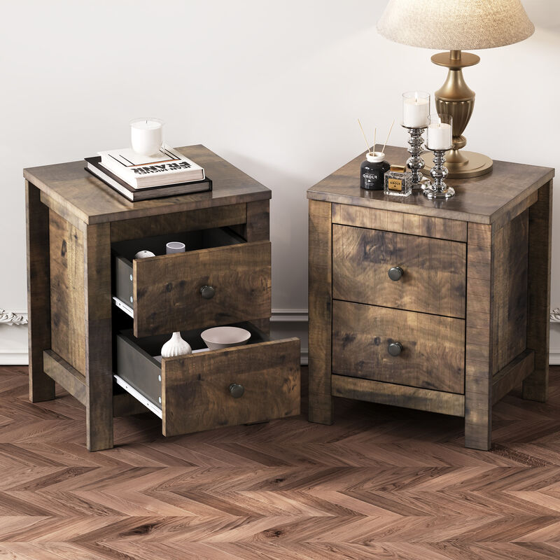 Merax Farmhouse Nightstand Set of 2