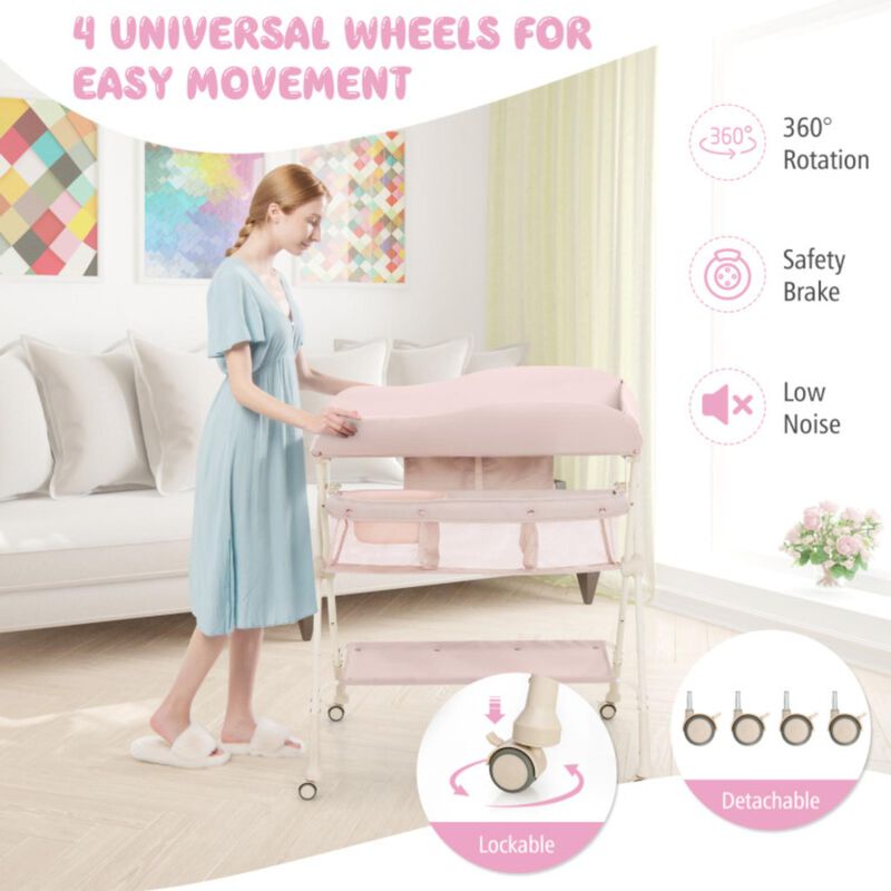 Hivvago Baby Diaper Changing Table with Water Basin Wheel