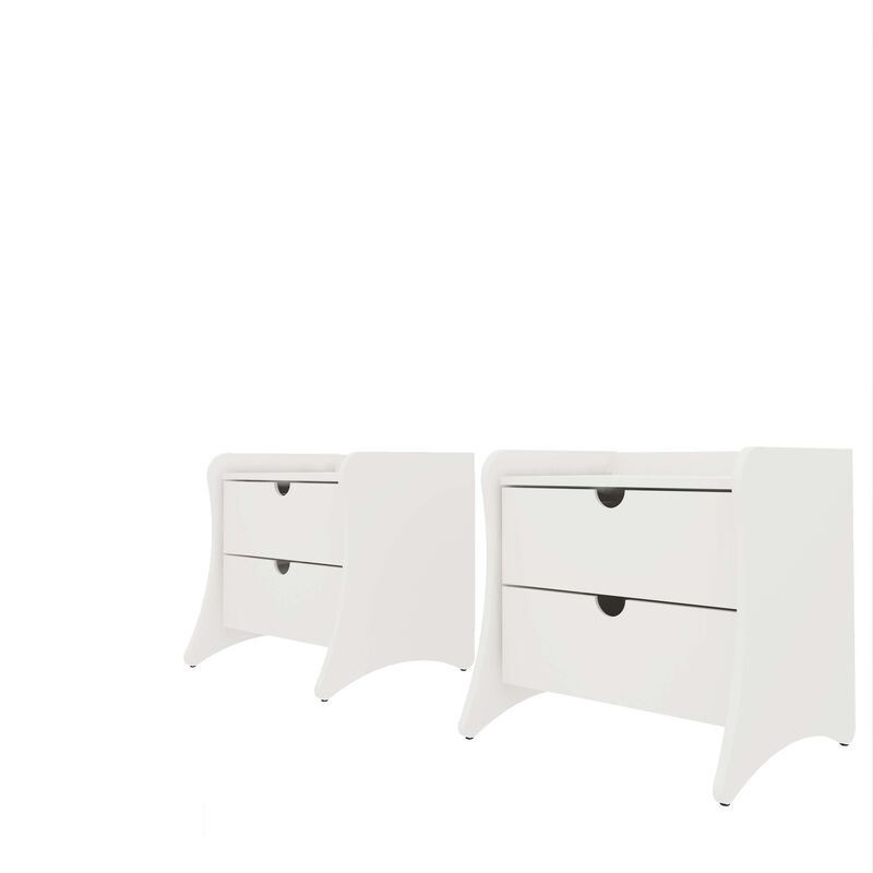 Coney White Nightstands (Set of 2) image number 3