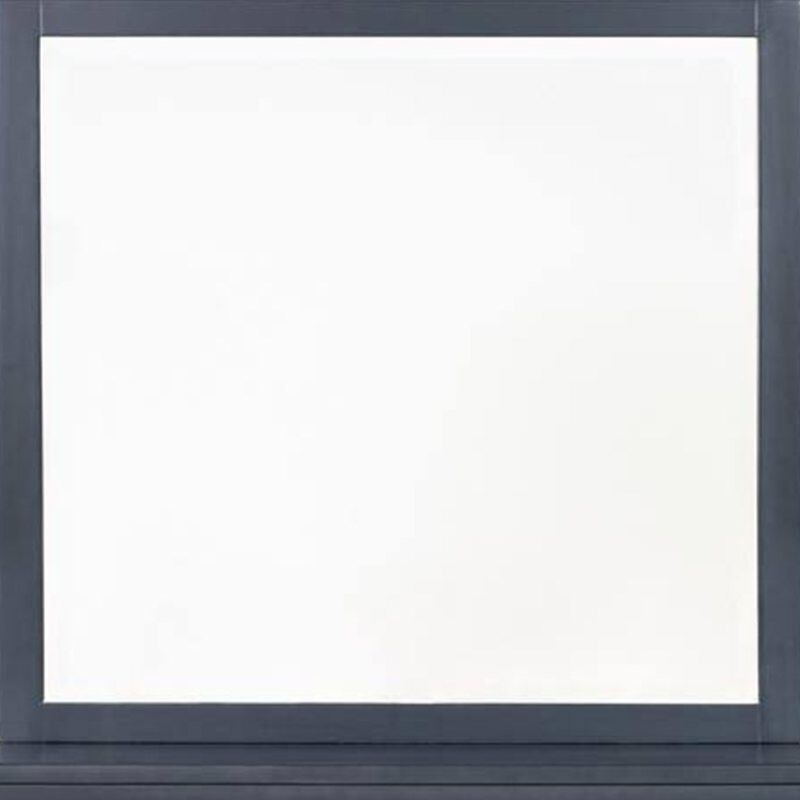 Alta Dresser Mirror, Subtle French Design, Blue Solid Wood, 40 Inch