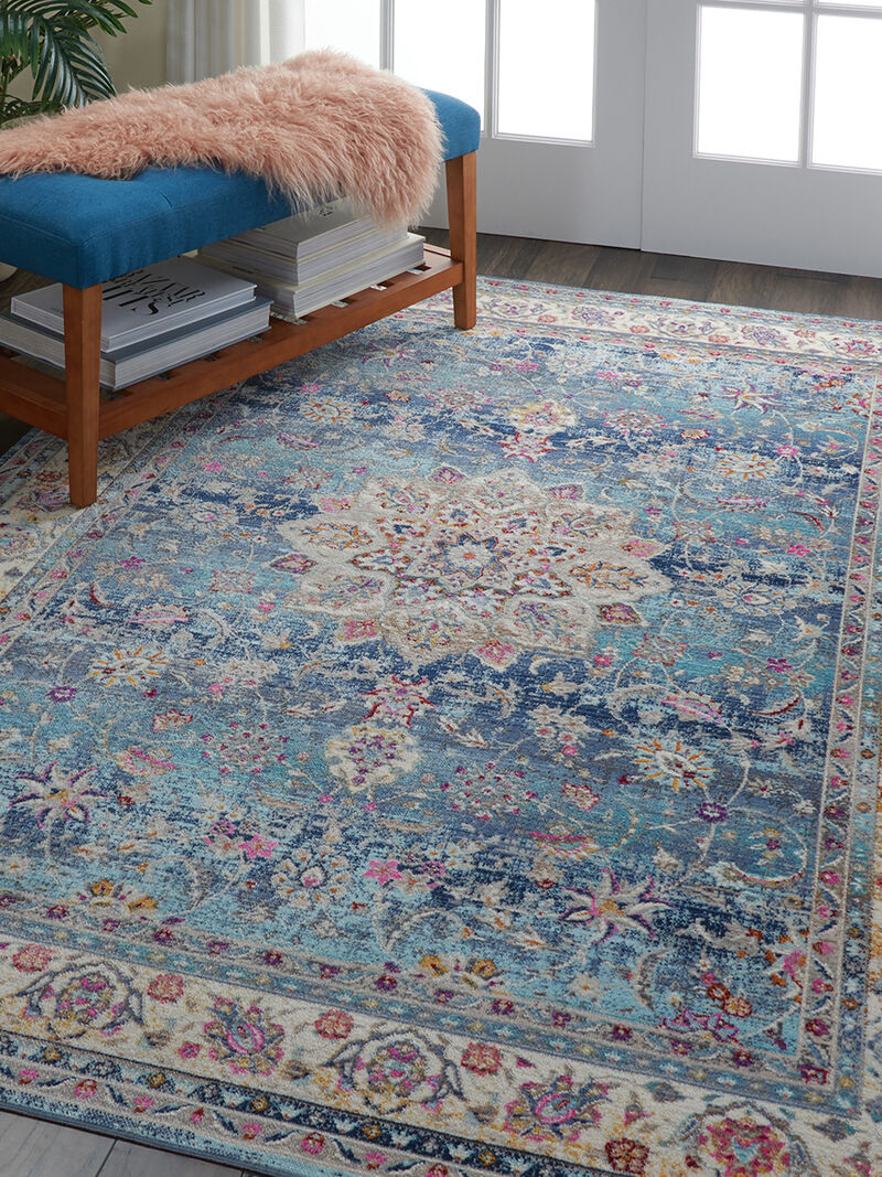 Vintage Kashan VKA01 Blue 4' x 6' Rug