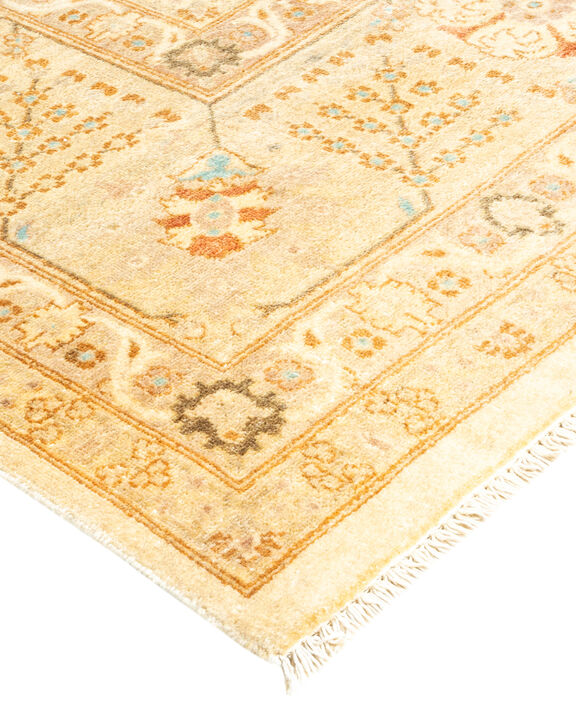 Eclectic, One-of-a-Kind Hand-Knotted Area Rug  - Ivory,  8' 10" x 11' 10"