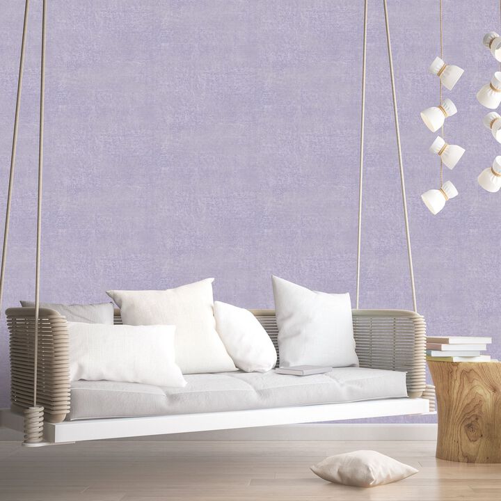 Atmosphere Metallic Linen Purple Lilac Wallpaper G78255