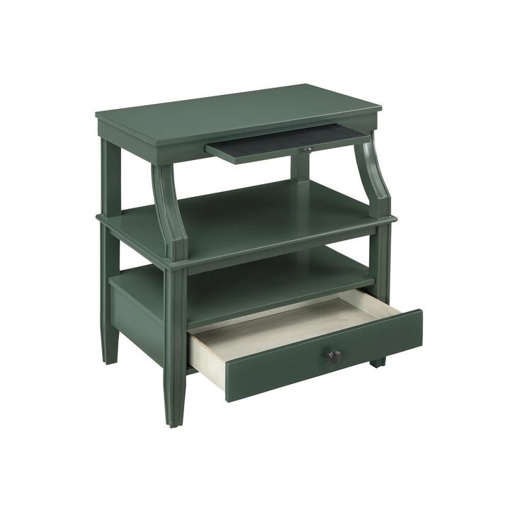 Comfort Pointe Newton Vintage Green Storage Nightstand