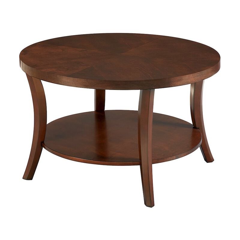 Convenience Concepts Charleston Round Coffee Table with Shelf