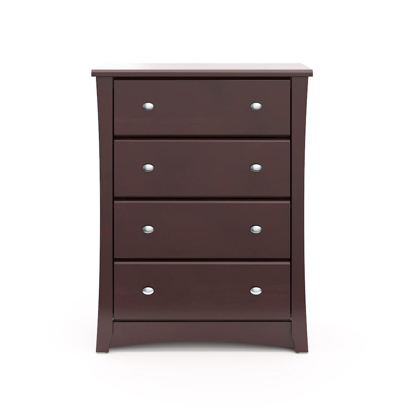 Storkcraft Crescent 4 Drawer Chest (Espresso) – GREENGUARD Gold Certified