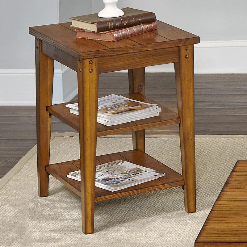 Liberty Furniture Lake House Tiered Table in Oak image number 1