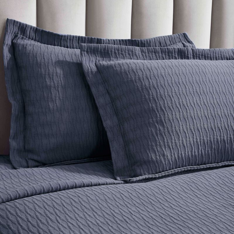 Lightweight Cotton Matelasse Bedspread Set with Diamond Pattern image number 2
