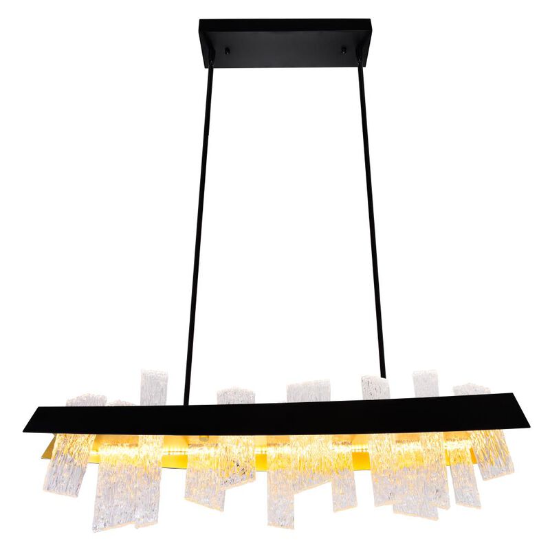 Guadiana 39 in LED Black Chandelier