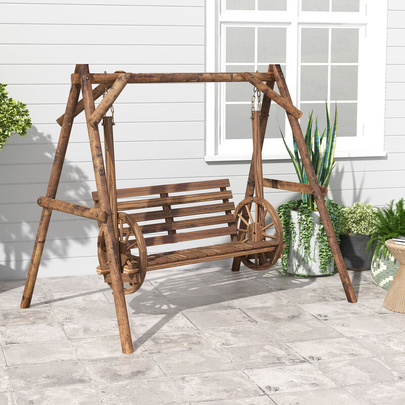 Outdoor Swing Chair with Cushion, Relaxing Hanging Seat for Patio or Yard