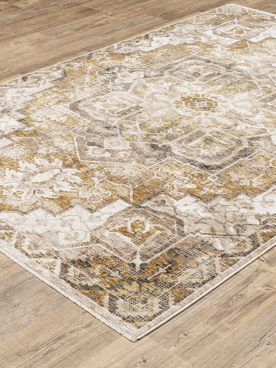 Maharaja 2'3" x 7'6" Gold Rug