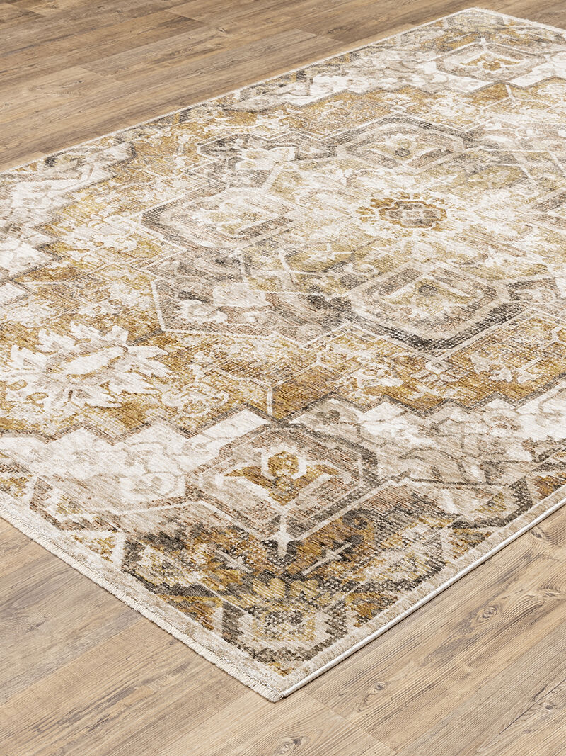 Maharaja 5'3" x 7'6" Gold Rug image number 1