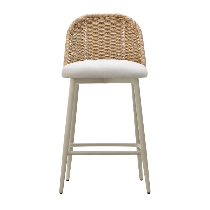 Alexa Cream Outdoor Counter Stool