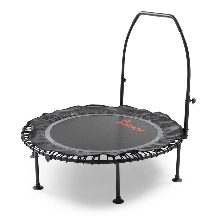 Sunny Health & Fitness Active Quiet Fitness 48" Trampoline with Adjustable Stability Handlebar