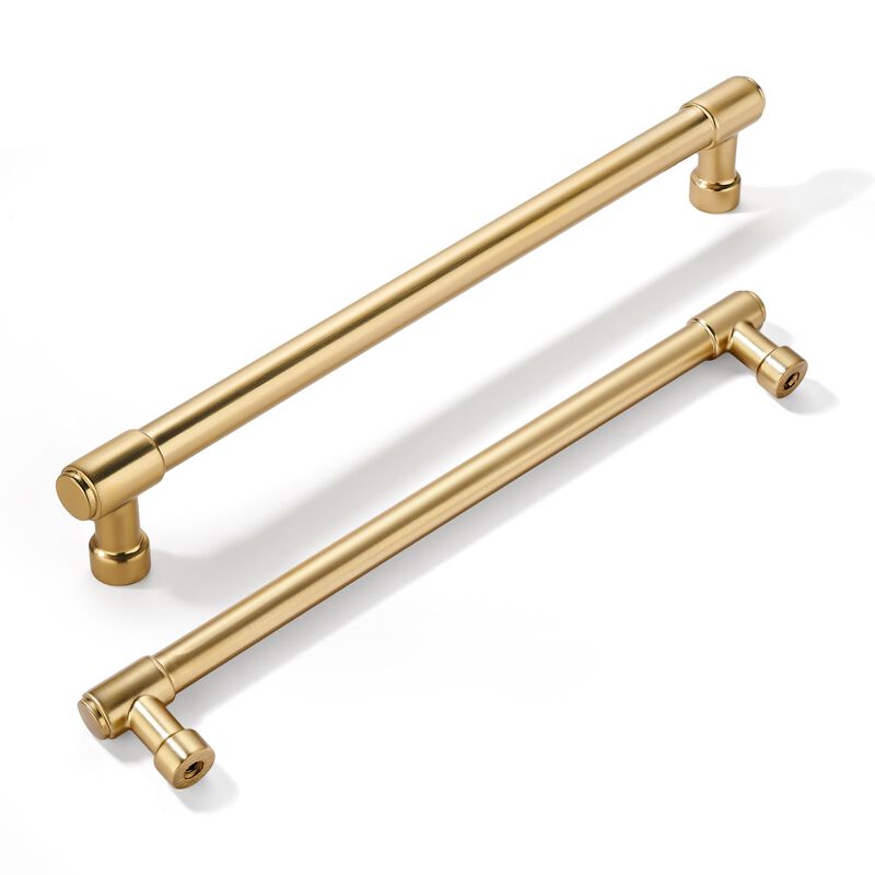 khtumeware 10 Pack 8 Inch(203mm) Champagne Bronze Kitchen Cabinet Handles Warm Brass Cabinet Pulls Gold Kitchen Cabinet Hardware