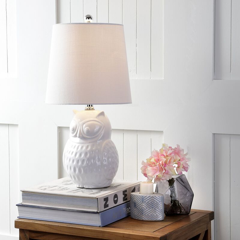 Hoot Ceramic Mini LED Table Lamp