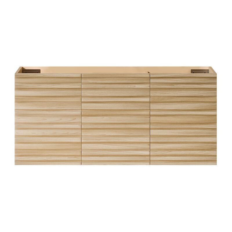 Cascade 48" Wall-Mounted Bathroom Vanity Cabinet without Top in Natural Oak image number 0