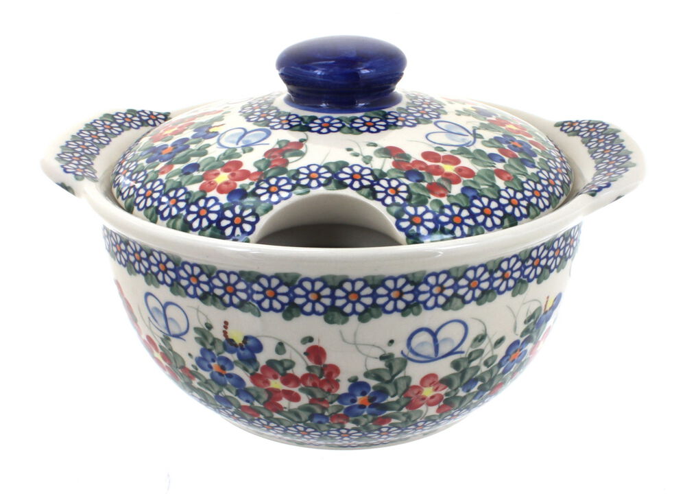Blue Rose Polish Pottery Autumn Burst Soup Tureen