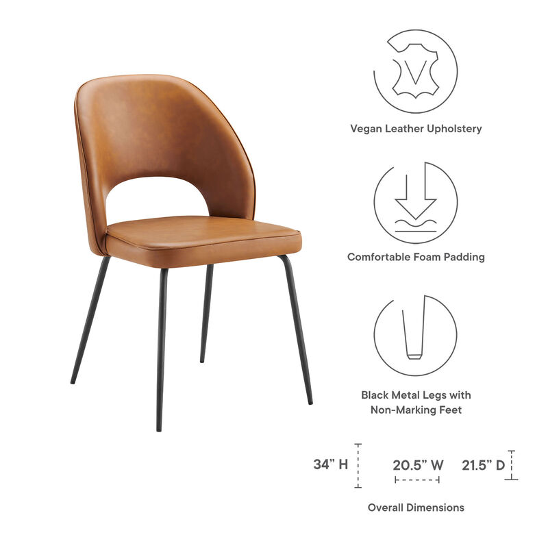 Nico Vegan Leather Dining Chair Set of 2 image number 5