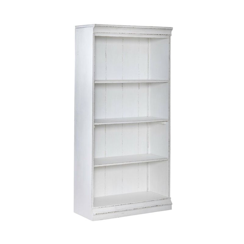 Liberty Furniture Magnolia Manor 60 Inch Bookcase Office Storage  - Antique White & Weathered Bark image number 4