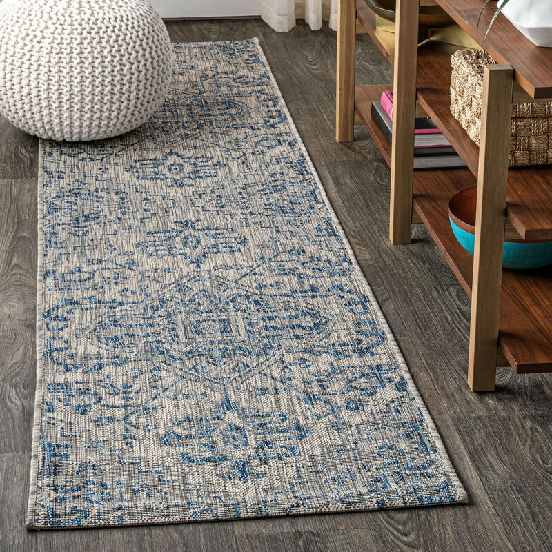 Estrella Bohemian Medallion Textured Weave Indoor/Outdoor Area Rug