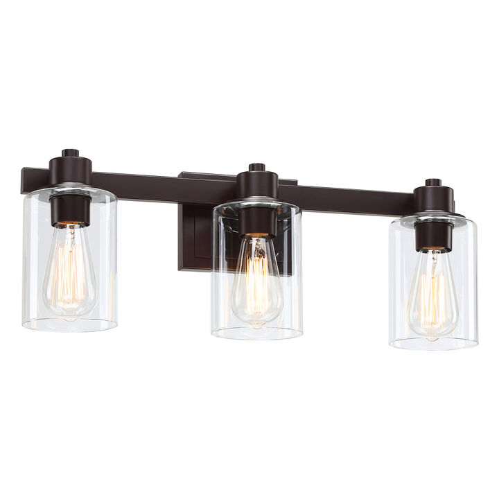 22" Modern 3-Light Dimmable Indoor Wall Sconce