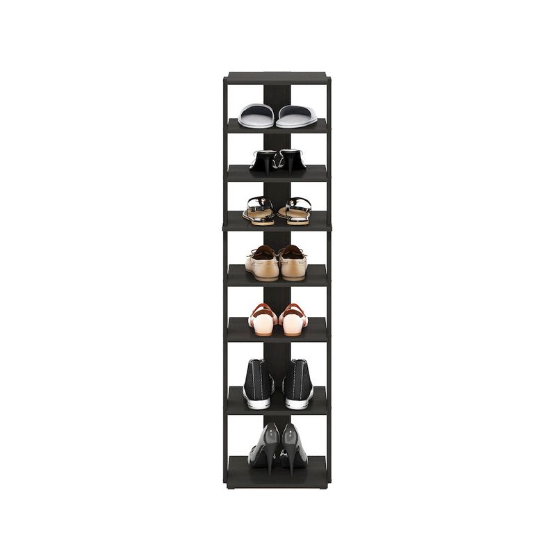 8-Tier Vertical Space Saving Free Standing Shoe Tower, Shoe Rack