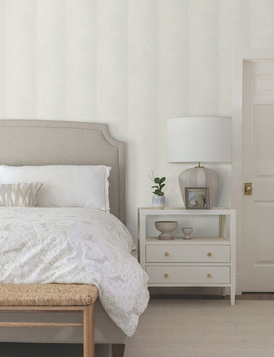 Particle Taupe Stripe Wallpaper