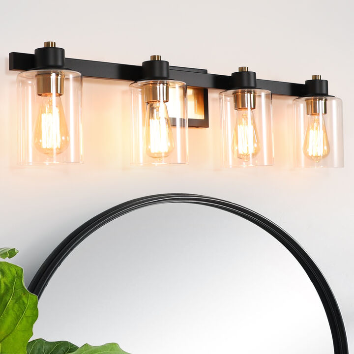31.5" Modern 4-Light Dimmable Indoor Wall Sconce