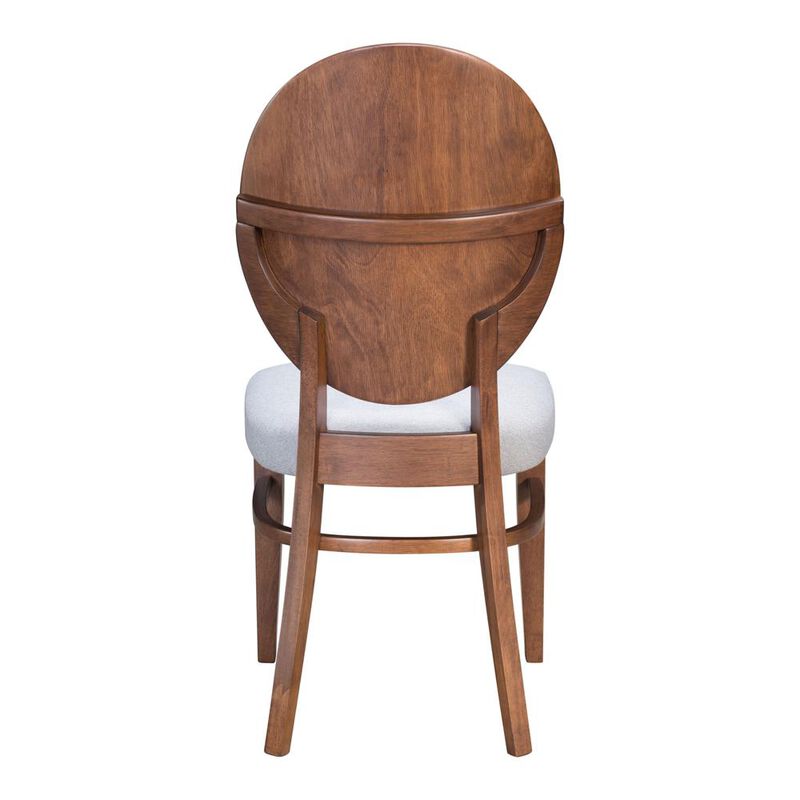 Belen Kox Regents Dining Chair Walnut & Light Gray