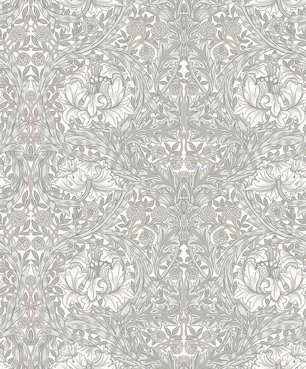African Marigold White Floral Wallpaper