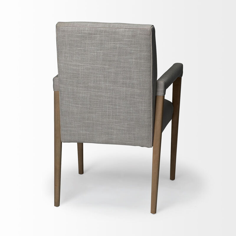Louis Back Dining Arm Chair with Upholstered Fabric, Comfortable Dining Seating image number 4