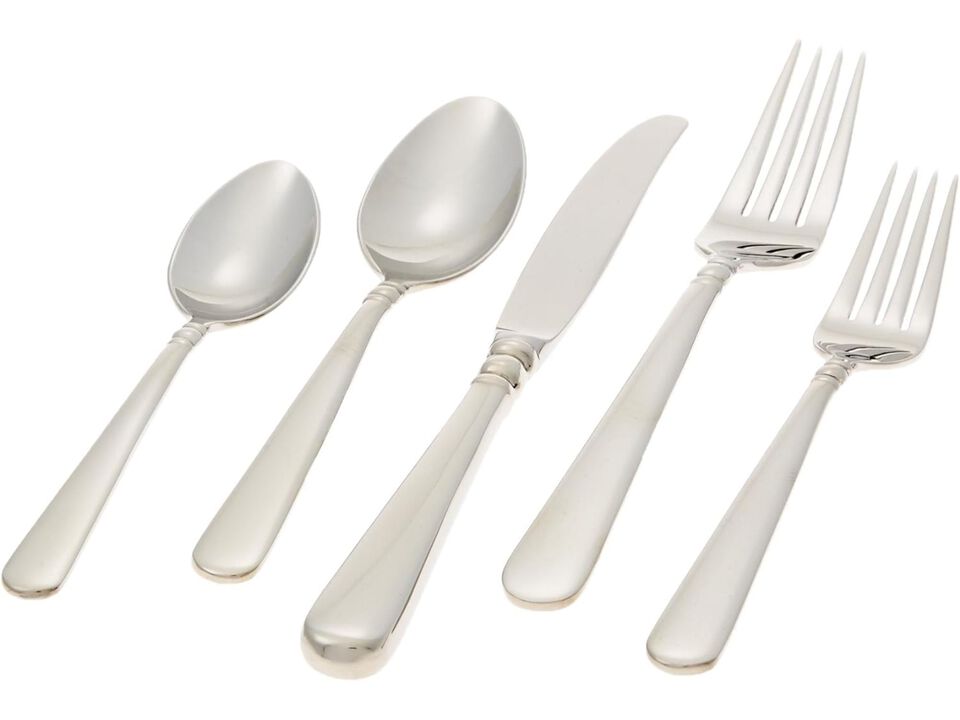 Lenox Pearl Platinum Stainless-Steel 5-Piece Place Setting, Service for 1
