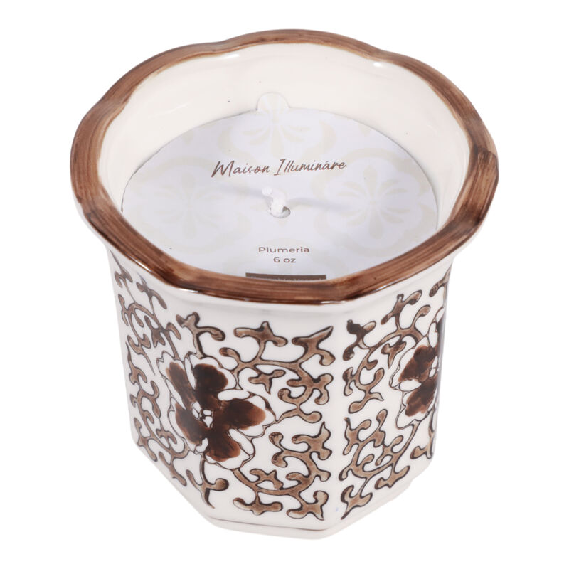 4" Fluted Chinoiserie Candle image number 3