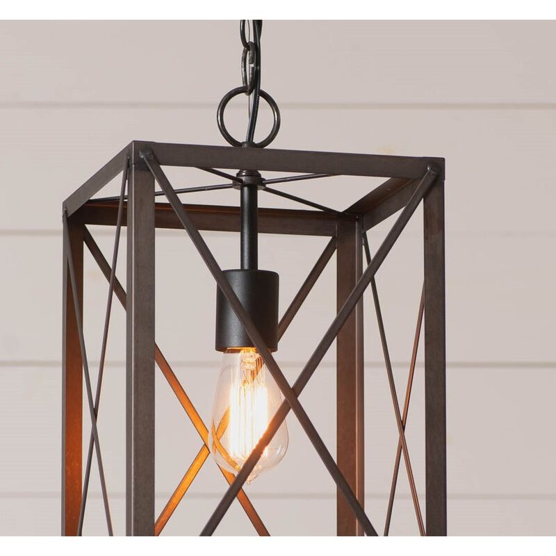 Irvins Country Tinware Metal Square Crossbar Pendant image number 2