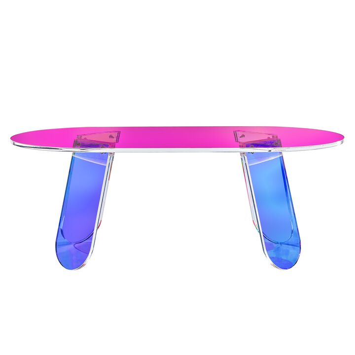 Modern Acrylic Side Table, Colorful End Table for Indoor Outdoor