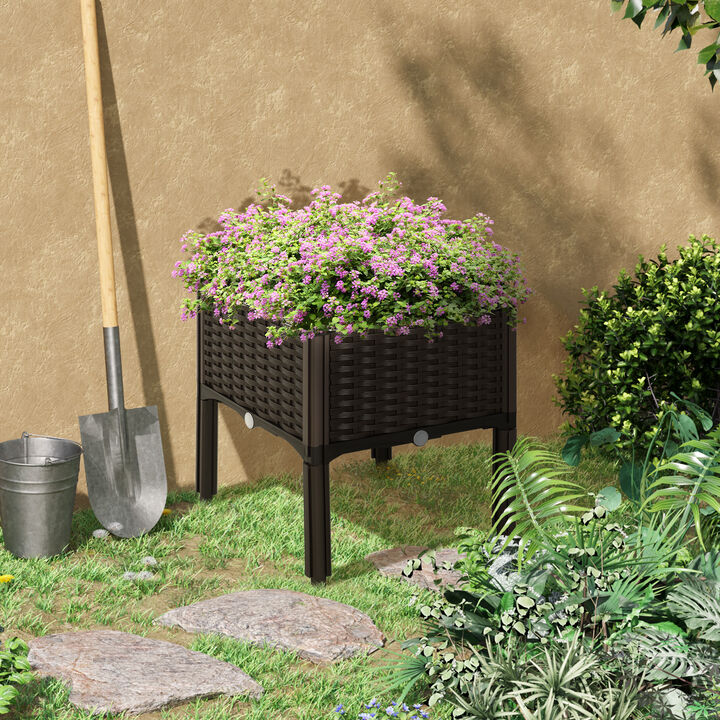 Hivvago Garden Bed with Legs Raised Planter for Vegetables and Herbs