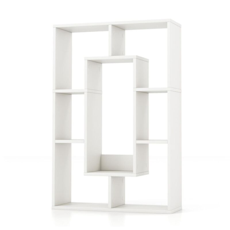 Hivvago 7-Cube Geometric Bookshelf Modern Decorative Open Bookcase