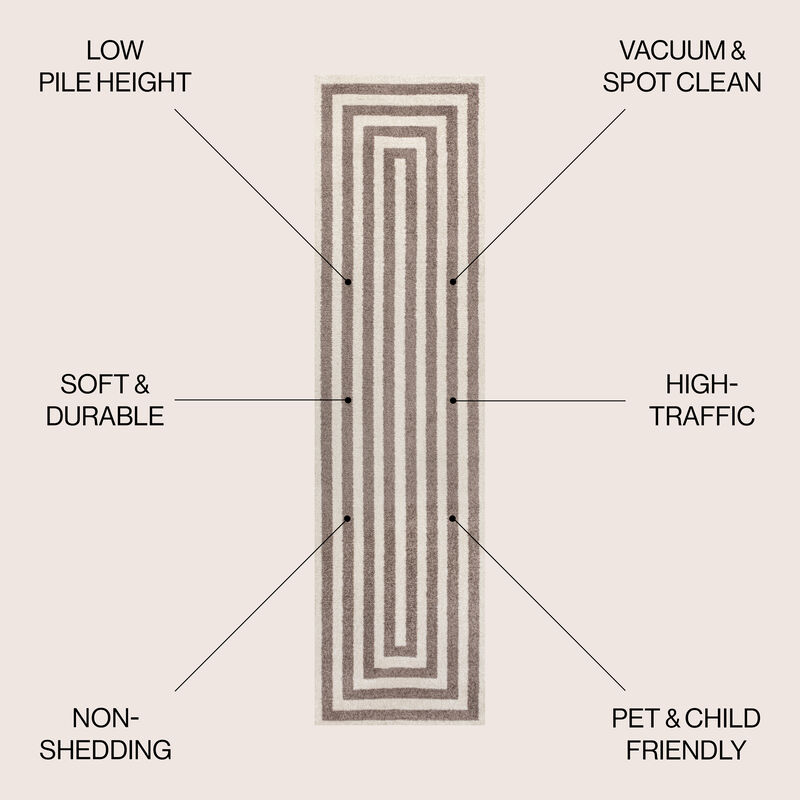 Bandol Modern Classic Mitre Stripe Area Rug