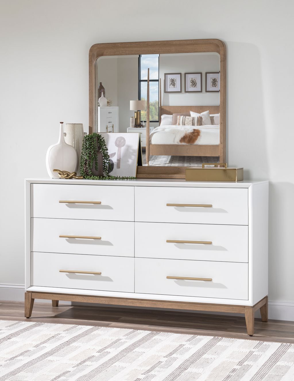 Melrose 6-Drawer Dresser and Mirror | Mathis Home