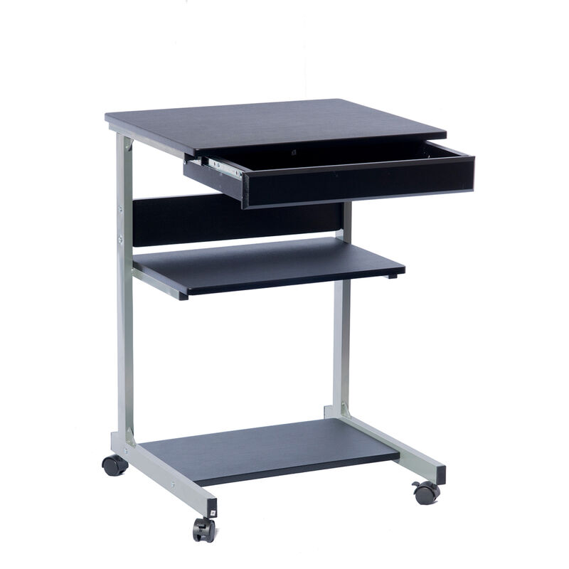 Rolling Laptop Cart with Storage, Graphite image number 5